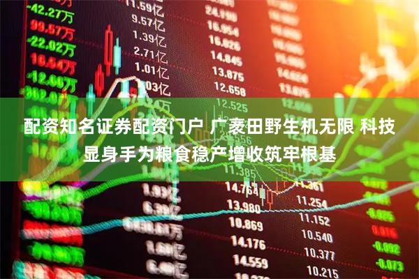 配资知名证券配资门户 广袤田野生机无限 科技显身手为粮食稳产增收筑牢根基